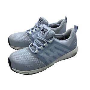 Timberland PRO Women Sz 8 A41KY Athletic Work Shoes Anti-Fatigue Grey Mesh Rubbe